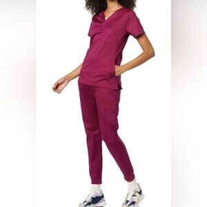 Women's Slim Fit Jogger Scrub Pant. Amazon Essentials Plum. XS